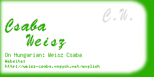 csaba weisz business card